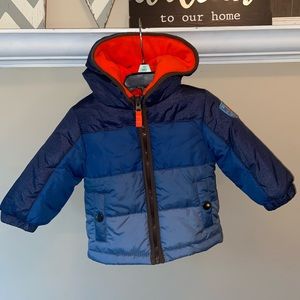 EUC Oshkosh Hooded Puffer Coat 12mos